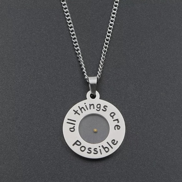 "All Things are Possible" Mustard Seed 18k Gold Plated Necklace - Picture 5 of 13